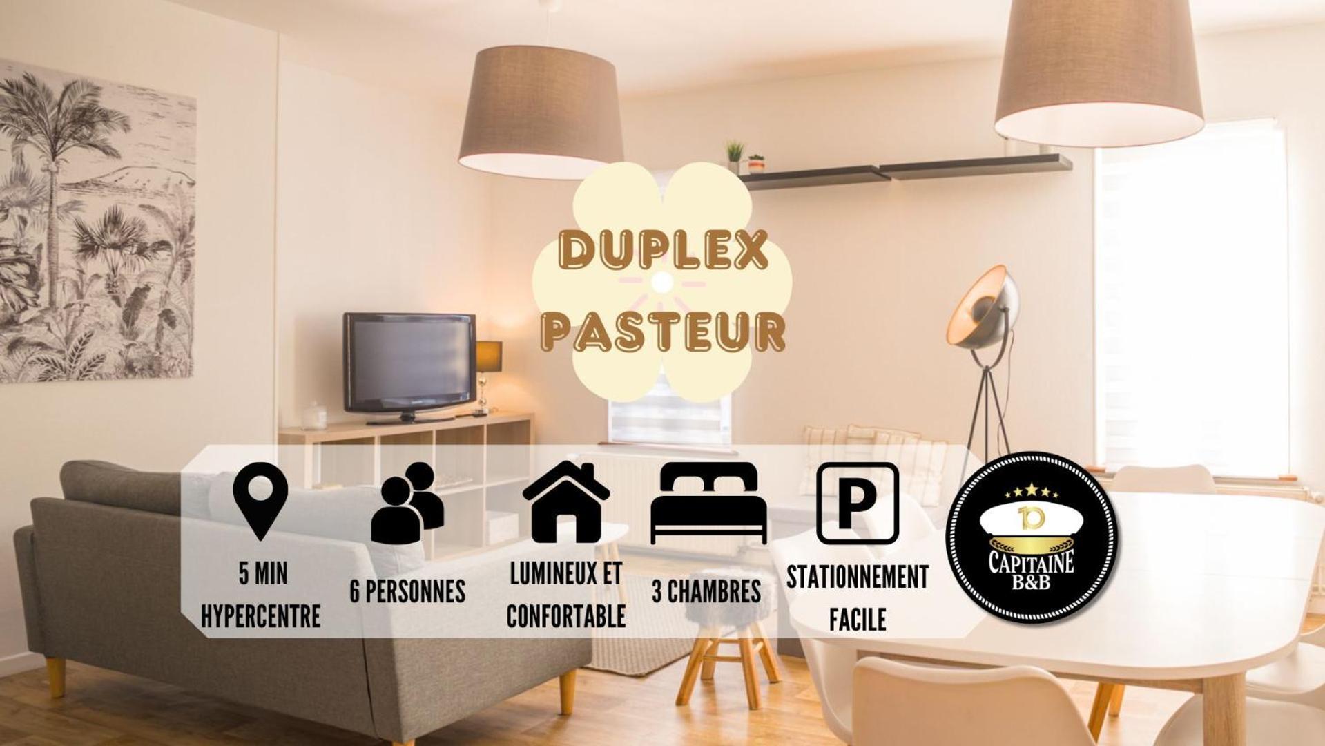 Le Duplex Pasteur - 5 Min Hypercentre - Ideal Groupe - Parking Gratuit Troyes Exteriör bild